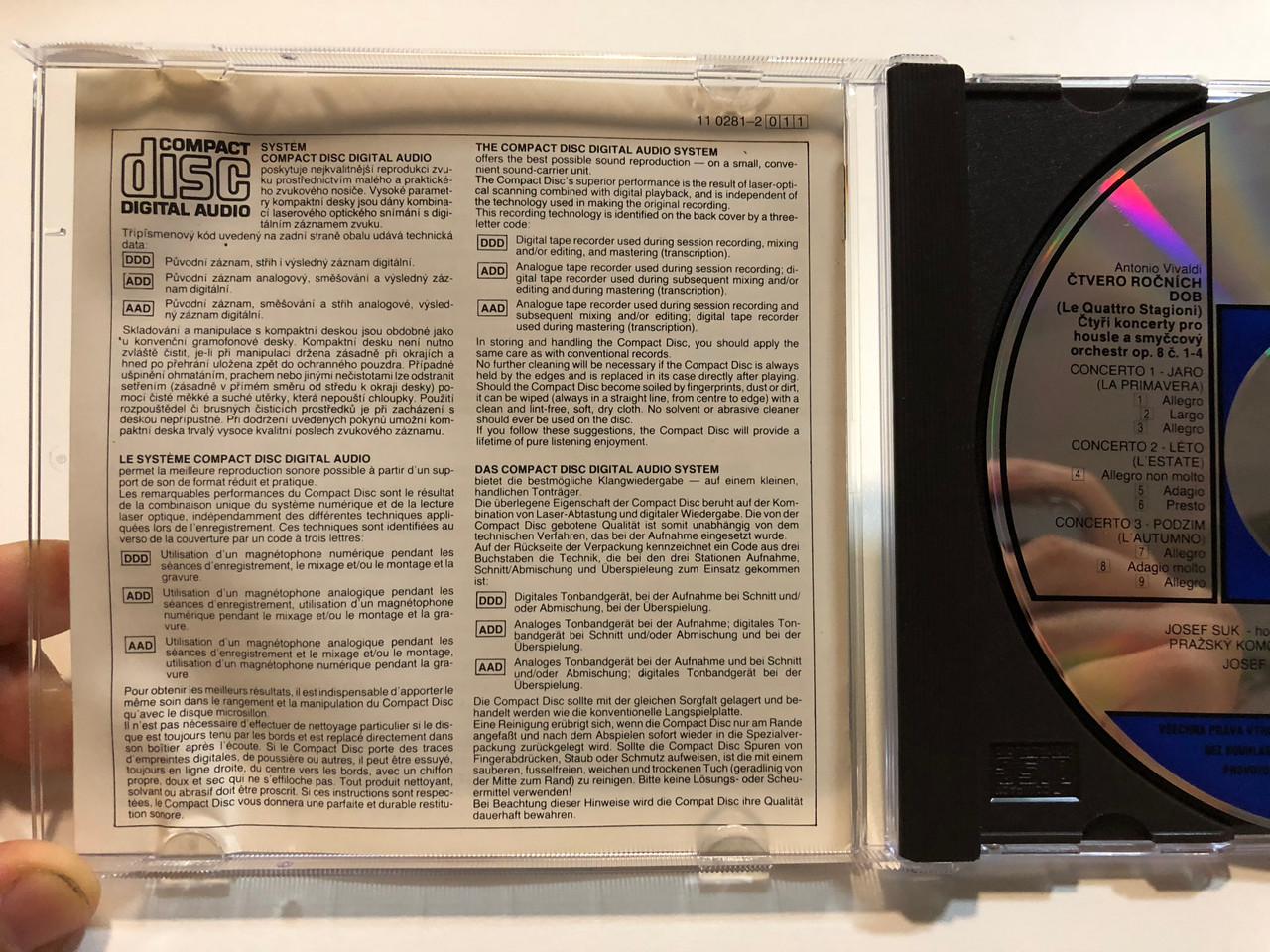 Vivaldi The Four Seasons Josef Suk Prague Chamber Orchestra Libor Hlavacek Supraphon Audio Cd 19 Stereo 11 0281 2 011 Bibleinmylanguage