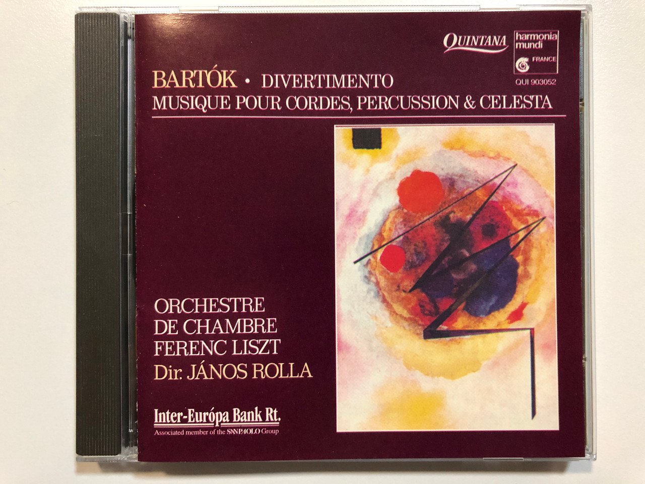 Bartók: Divertimento, Musique Pour Cordes, Percussions & Célesta /  Orchestre De Chambre Ferenc Liszt, János Rolla / Quintana Audio CD 1992 /  QUI 903052 - bibleinmylanguage