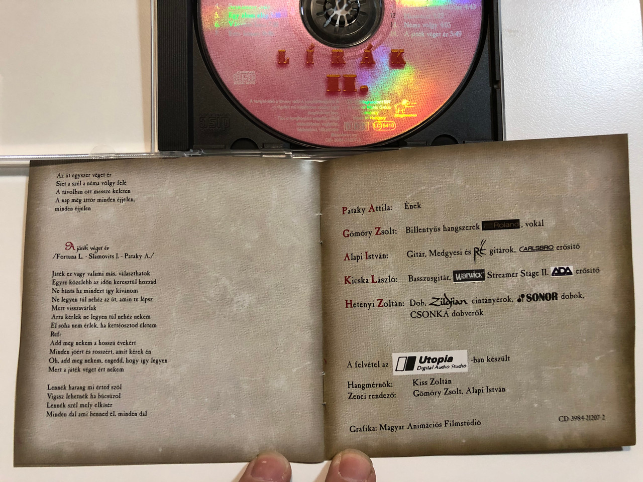 Edda Művek – Lírák II. / Magneoton Audio CD 1997 / CD-3984-21207-2 / Edda  21 - bibleinmylanguage