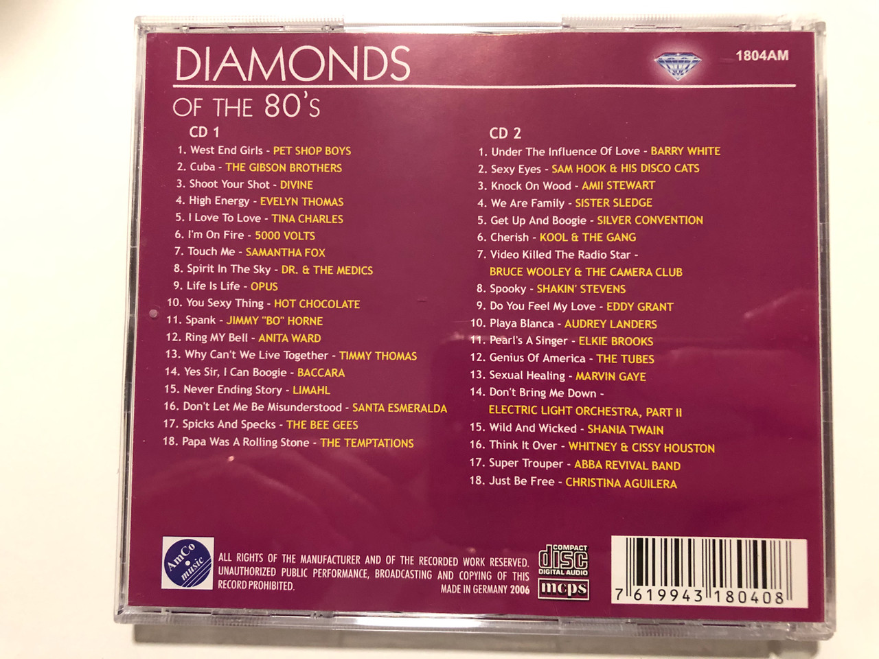 https://cdn10.bigcommerce.com/s-62bdpkt7pb/products/29606/images/176427/Diamonds_Of_The_80s_Barry_White_Shania_Twain_Marvin_Gaye_Timmy_Thomas_and_many_others_AmCo_Music_2x_Audio_CD_1804AM_4__38779.1619451776.1280.1280.JPG?c=2&_ga=2.235144070.628782887.1619450320-1799830227.1619450320