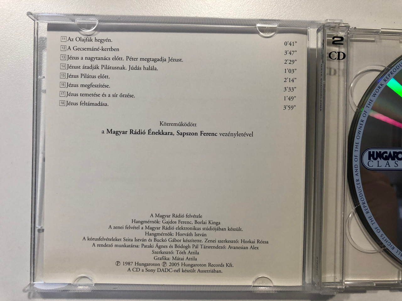Mate Evangeliuma / Hungaroton Classic 2x Audio CD 2005 Stereo / HCD  14083-85 / Máté evangéliuma / The Gospel of Matthew in Hungarian -  bibleinmylanguage
