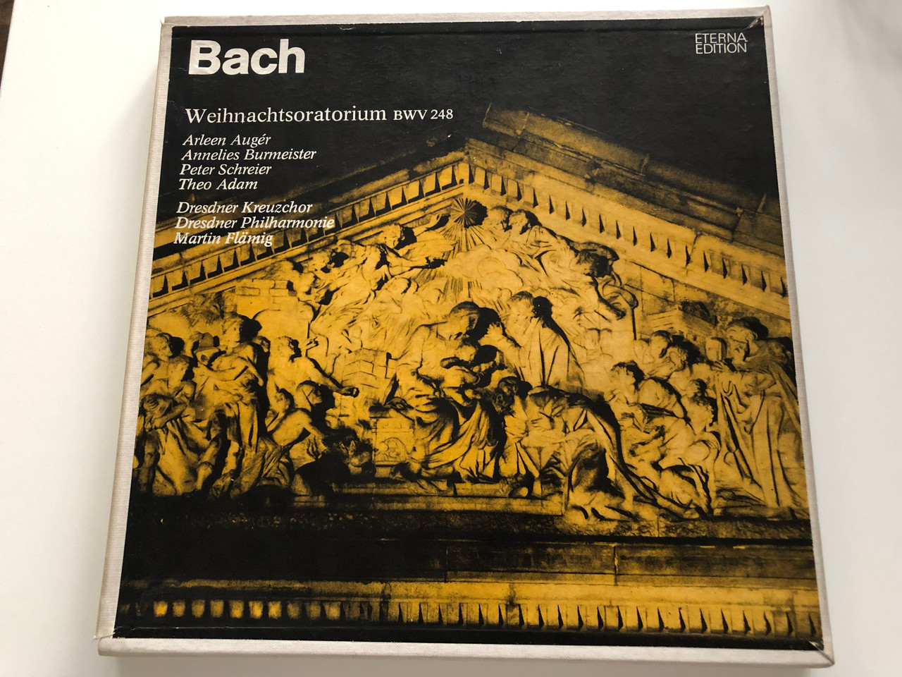 Bach - Weihnachtsoratorium BWV 248 / Arleen Augér, Annelis Burmeister,  Peter Schreier, Theo Adam / Dresdner Kreuzchor, Dresdner Philharmonie,  Martin Flämig / ETERNA Edition / ETERNA 3x LP Stereo / 8 25 084-087 -  bibleinmylanguage