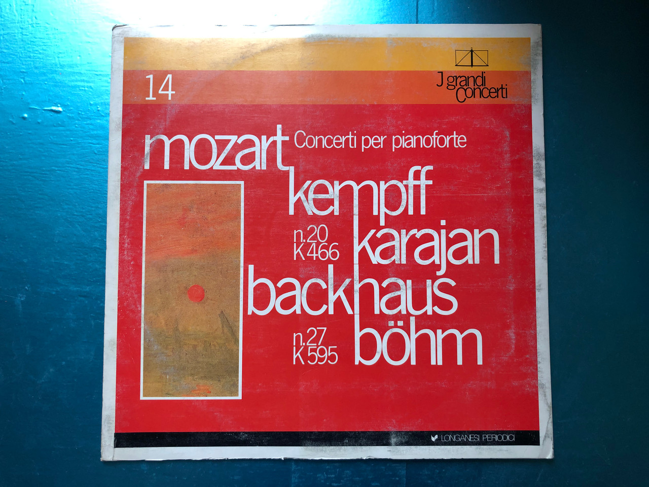 Mozart - Concerti Per Pianoforte: N.20 K 466; N.27 K 595 / Kempff, Karajan,  Backhaus, Böhm / I Grandi Concerti – 14 / Longanesi Periodici LP / GCL 14 -  bibleinmylanguage