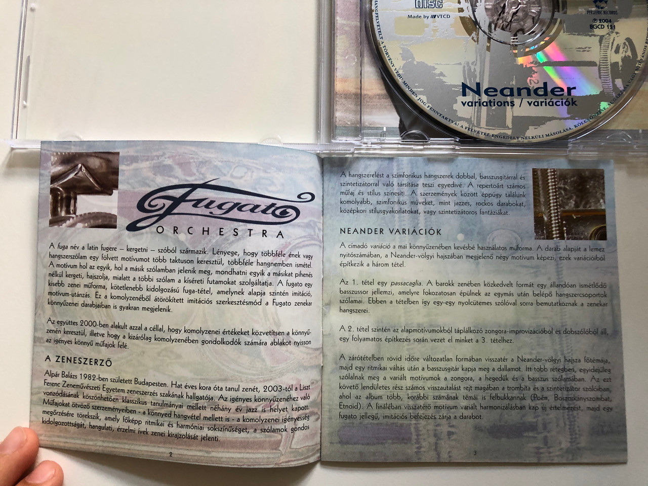 Fugato Orchestra – Neander Variations/Variációk / Periferic Records Audio  CD 2004 / BGCD 121 - bibleinmylanguage