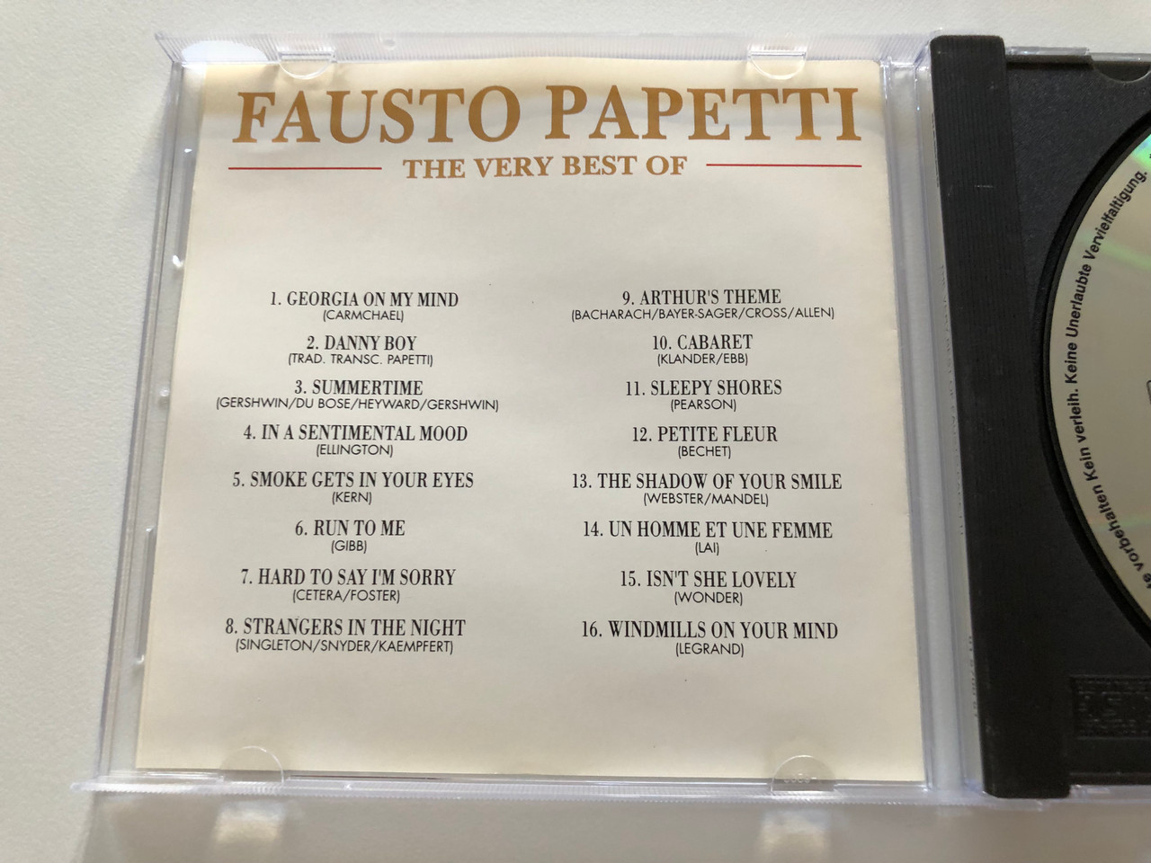 Fausto Papetti – The Very Best Of / Georgia On My Mind, In A Sentimental  Mood, Smoke Gets In Your Eyes, Run To Me, Hard To Say I'm Sorry, Sleepy  Shores, Petite