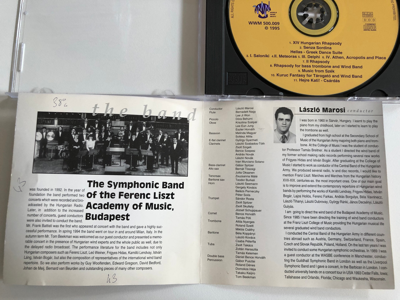 Salute from Hungary / The Symphonic Band of the Ferenc Liszt Academy of  Music, Conductor: Laszlo Marosi / World Wind Music Audio CD 1995 / WWM  500.009 - bibleinmylanguage