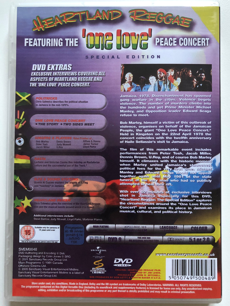 Heartland Reggae DVD Special Edition Featuring One Love Peace Concert /  SVEM0048 / Sanctuary Records Group / One Love Peace Concert (1978) -  bibleinmylanguage
