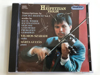 The Heifetzian Violin - Transcriptions By Jascha Heifetz Vol.1 - Works by Bach, Weber, Rachmaninov, Debussy, Godowsky, Prokofiev, Gershwin / Vilmos Szabadi - violin, Márta Gulyás / Hungaroton Classic Audio CD 1996 Stereo / HCD 31678