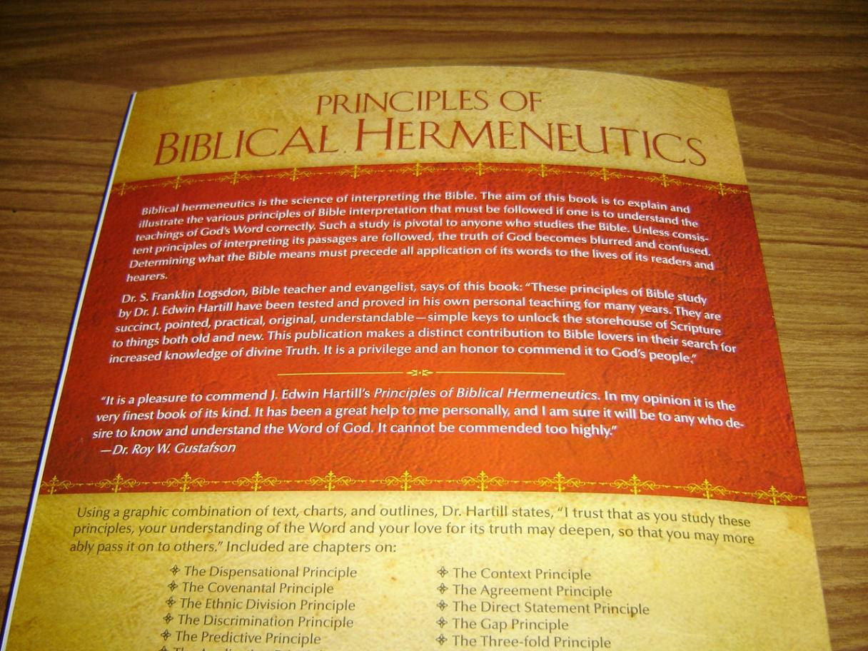 Principles of Biblical Hermeneutics for Students of the Bible 