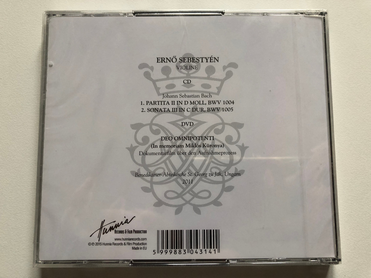 Johann Sebastian Bach / Hunnia Audio CD + DVD CD 2015 / HRCD1505 -  bibleinmylanguage
