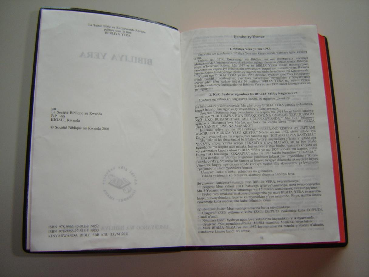 Kinyarwanda Holy Bible Bibiliya Yera La Sainte Bible En Kinyarwanda Umuryango Wa Bibiliya Mu Rwanda Bible Society Of Rwanda Bibleinmylanguage