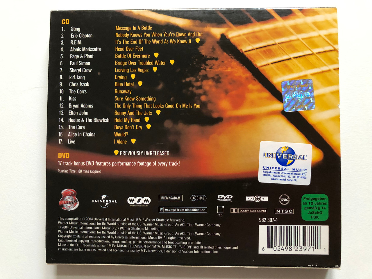 The Very Best Of MTV Unplugged 3 / Sting, R. E. M., Bryan Adams, Alanis  Morissette, Page & Plant, Elton John, And many more / MTV Music Television  Audio CD + DVD Video 2004 / 982 397-1 - bibleinmylanguage