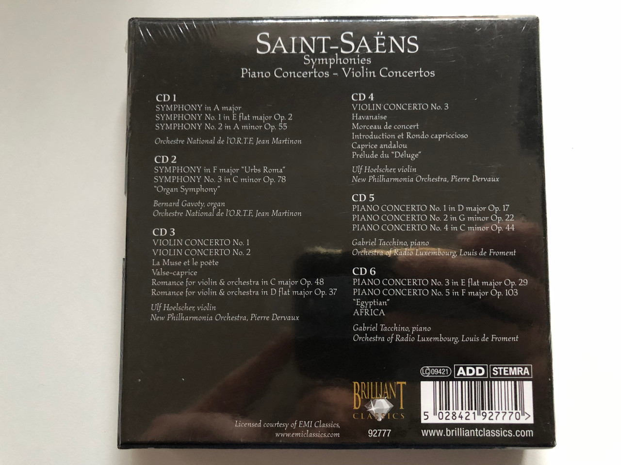 Saint-Saëns – Symphonies - Piano Concertos - Violin Concertos / Brilliant  Classics 6x Audio CD, Box Set / 92777 - bibleinmylanguage