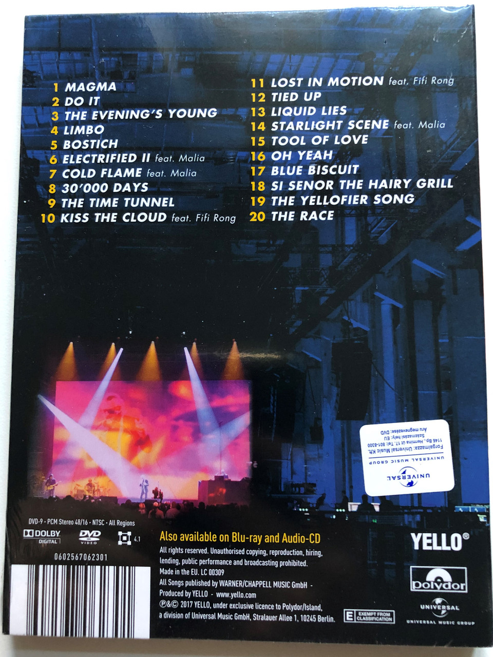 Yello – Live In Berlin / First Ever Live Concert / Incl. Songs from the  latest Studio-Album ' TOY' and the Hits 'Oh Yeah' & 'The Race' + many more  / Polydor DVD Video 2017 / 0602567062301 - bibleinmylanguage