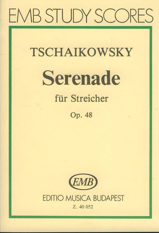 Tchaikovsky, Pyotr Ilyich Serenade for Strings / pocket score / Edited