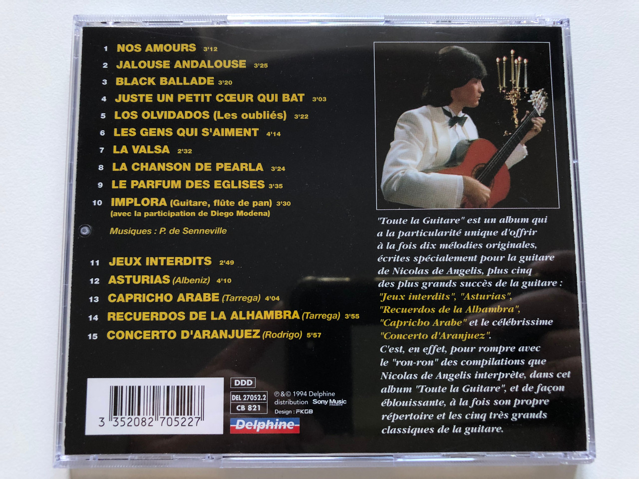 Nicolas De Angelis – Toute La Guitare / 10 Originaux et 5 Grands classiques  / Delphine Audio CD 1994 / DEL 27052.2 - bibleinmylanguage
