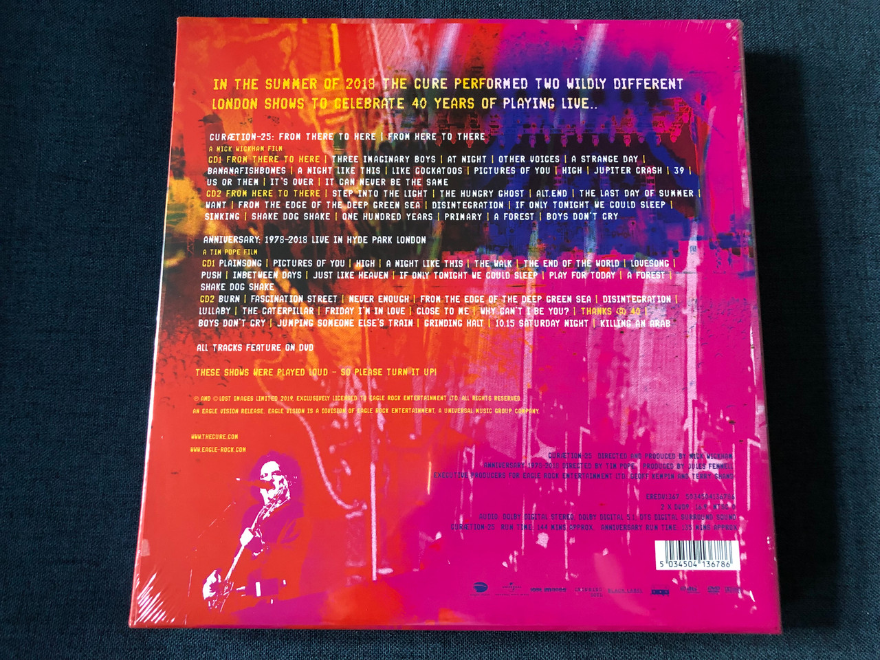 The Cure – 40 Live (Curætion-25 + Anniversary) / Six Disc Set, Two Live  Shows, London Summer 2018. / 2 DVDs + 4 CDs, 2 Historic Shows, Meltdown  Festival + Hyde Park /