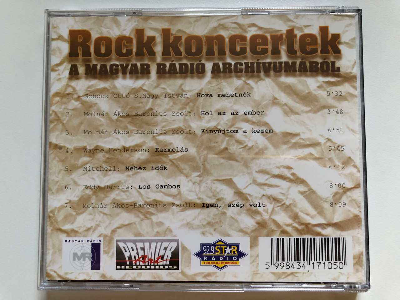 Rock koncertek - A Magyar Radio Archivumabol I. - Syrius, 1975 / Premier  Art Records Audio CD 1997 / PAR97105 / Magyar Progresszív Rock - Bible in  My Language