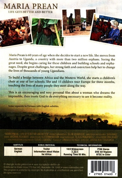 Maria Prean: Life Gets Better and Better DVD (2012) Missionary  Inspirational Movie - bibleinmylanguage