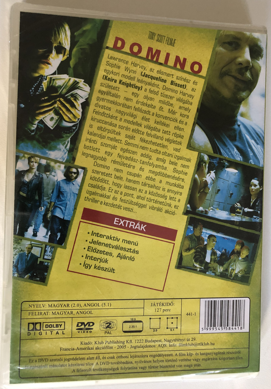 DOMINO TONY SCOTT FILMJE Keira Knightley Mickey Rourke And Dgar 1 DOMINO TONY SCOTT FILMJE Keira Knightley Mickey Rourke And Dgar Ramrez 2005 DVD Video 3