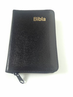 Bibla - Albanian Pocket Size Bible / Black Leather Bound, Golden Edges with Zipper / Dhjata E Vjeter Dhe Dhjata E Re