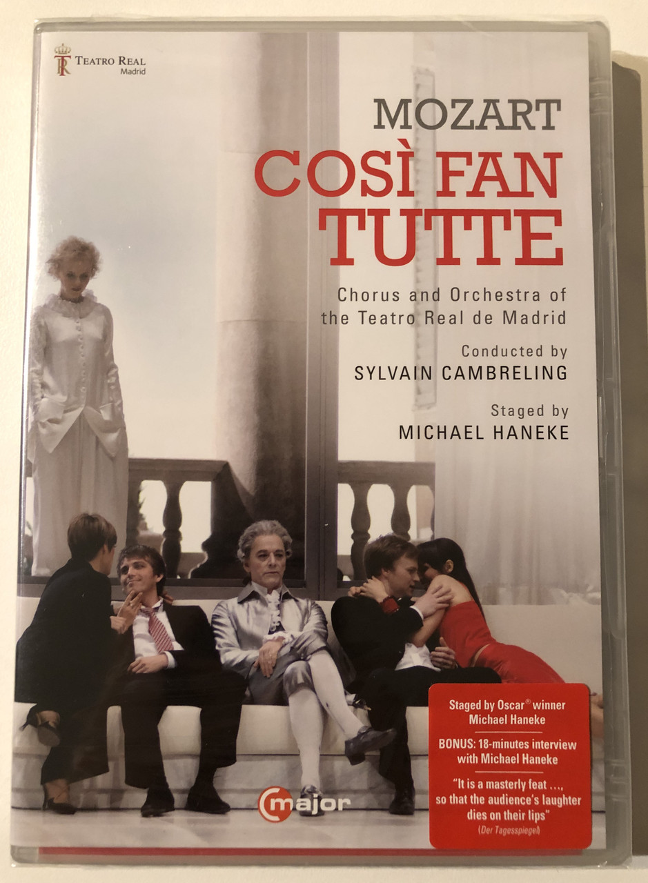MOZART - COSÌ FAN TUTTE / Chorus and Orchestra of the Teatro Real de Madrid  / Conducted by SYLVAIN CAMBRELING / Staged by MICHAEL HANEKE / major / DVD  Video - Bible in My Language