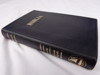 Black Vinyl Bound Romanian Bible / Biblia sau Sfanta Scriptura Cu Trimiteri / Cuvinte Domnului in Rosu Words of Christ in Red