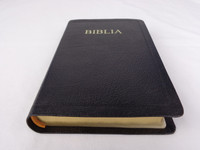 Black Genuine Leather Romanian Bible / Thumb Index, Golden Edges / Biblia sau Sfanta Scriptura Cu Trimiteri
