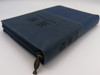 Chinese Union Version Bible Blue Imitation Duo Tone Leather Cover, Golden Edges, Thumb Index, Zipper / Small Size Chinese Bible