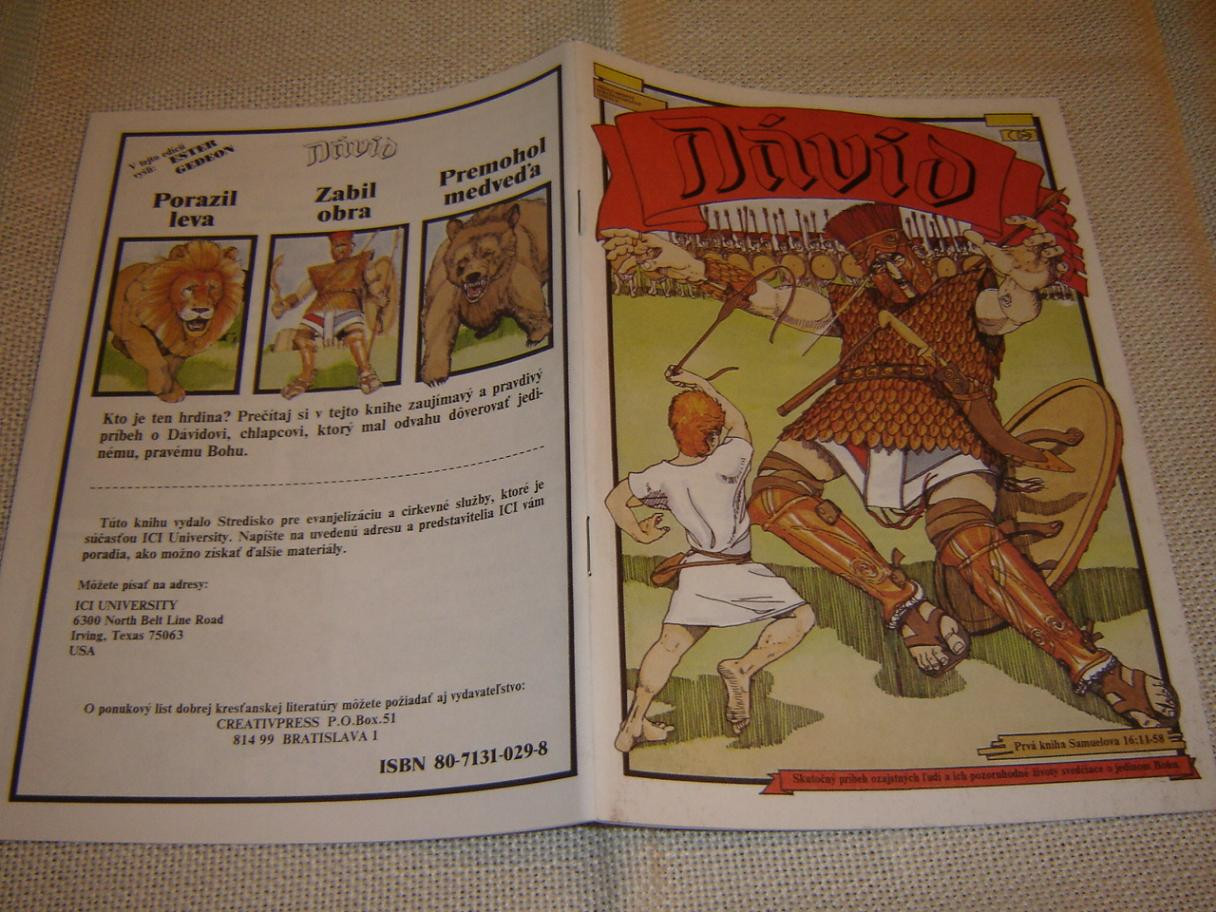 Dávid – Prva kniha Samuelova 16:11–58 / David – Slovak Language Bible Comic  Booklet for Children - bibleinmylanguage