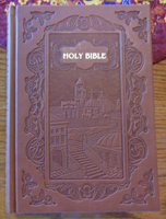 New NASB Illustrated Jerusalem Bible / New American Standard Bible / Brown Embossed Hardcover Leatherette / 436 Pictures of the Holy Places
