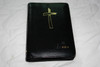 Chinese Pocket Size Bible CNV / Black Leather Bound with Gold Cross on Cover / Traditional Character / Shen Edition / Zipper with Golden Edges, and Thumb Index / Chinese New Version Text