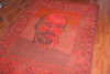The Ultimate RED LENIN Carpet from the Soviet Union / HUGE Rug with the portrait of Vladimir Ilich Lenin / Sovjet made rug Collector's item CCCP / U.S.S.R. Communist Memoribilia / Size 150 X 196 CM 