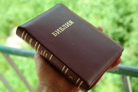 Russian Synodal Bible Classic Burgundy Leather Cover Русская Библия Синодальный перевод / Luxury Leather Cover with Golden Edges, Thumb Index, and Zipper (9789664120293 /3)