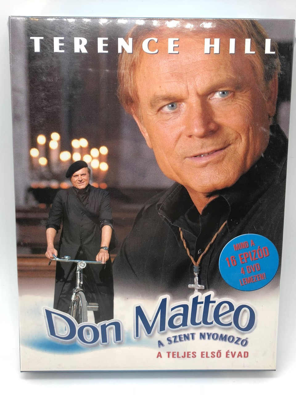 Terence Hill as Don Matteo 2000 / SEASON ONE - 16 Episodes 4 DVD Hungarian  Release / Don Matteo - A Szent Nyomozo / A teljes elso evad / Region 2 PAL