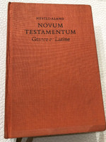  German - Latin Bilingual New Testament / Novum Testamentum Graece et Latine / Hardcover – 1963 / WIDE MARGIN 25th Edition