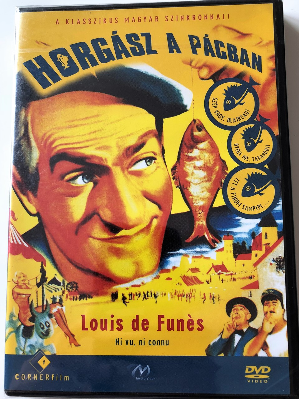 Horgász a pácban DVD 1958 Ni vu, ni connu / Louis de Funes, Nolle Adam,  Moustache / Region