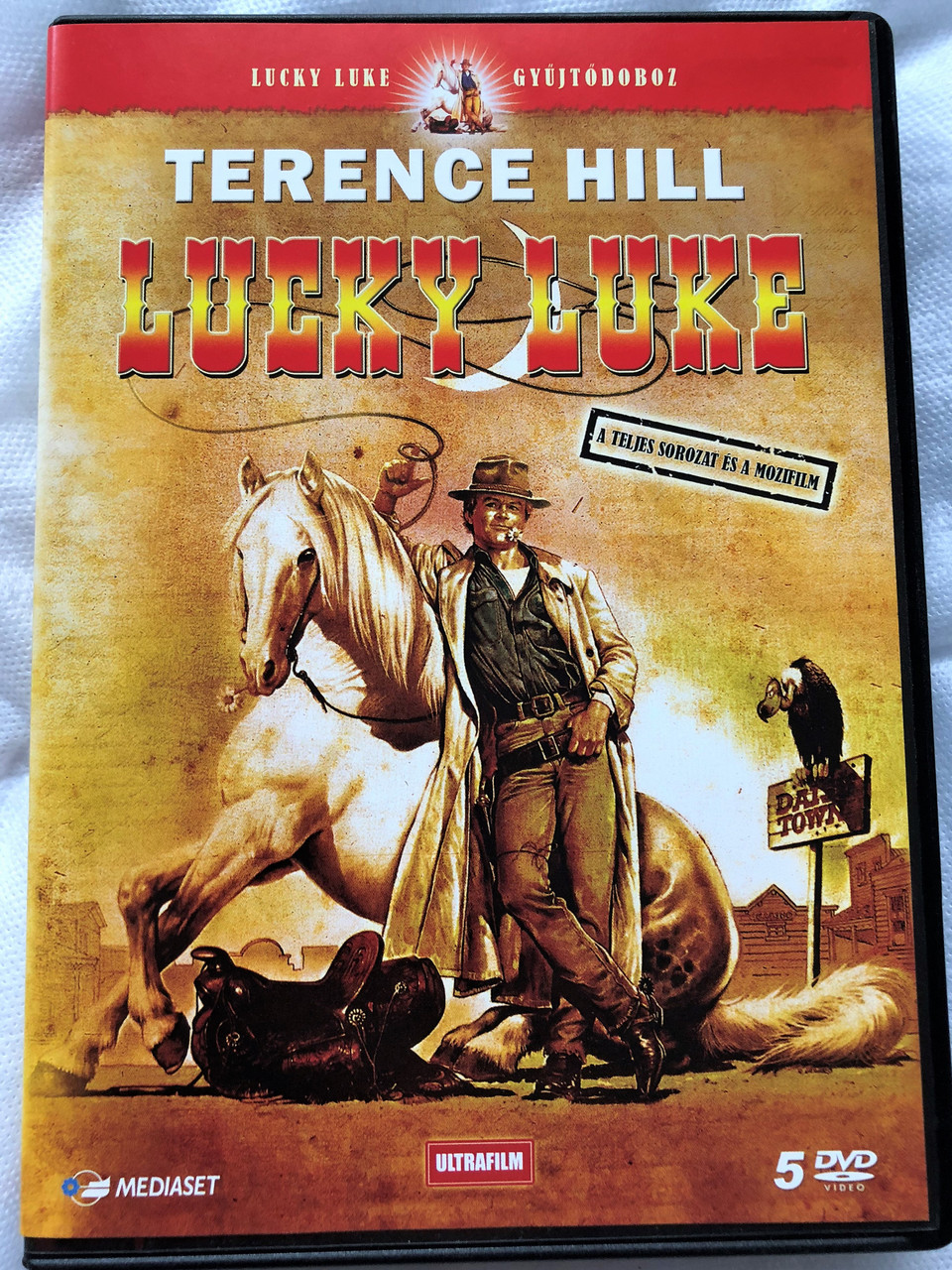 Lucky Luke / 5 DVD Special Collector's Edition / Region 2 PAL / Audio:  English, Hungarian / Subtitle: Hungarian, Romanian / Starring: Amy  Lawrence, Bo Greigh, Dominic Barto, Fritz Sperberg, John Furlong /  Director: Terence Hill, Ted Nicolaou ...