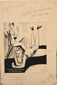 ORIGINAL ART 1950s Burlesque Magazine cover + magazine