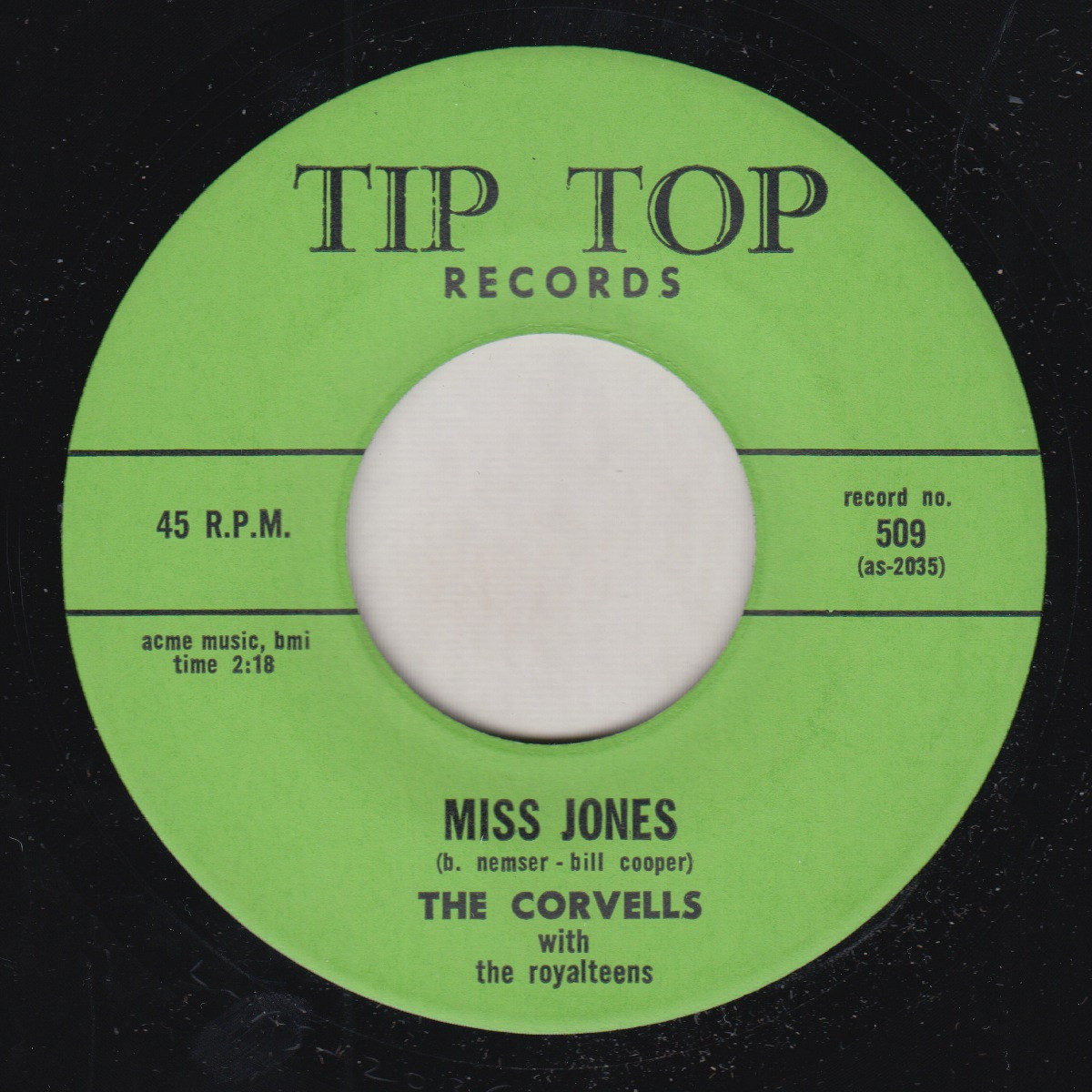 CORVELLS - MISS JONES - Norton Records