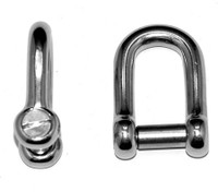 Dee Shackles with Countersunk Pin - Stainless Steel