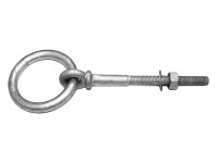 Collared Ring Bolt with Nut & Washer - Galvanised