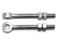Adjustable Gate Eye Bolt with Nuts - Zinc Plated