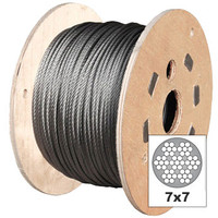 Black PVC Coated Galvanised 7x7 Wire Rope
