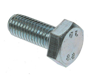 QTY 20 M5 X 10 HEX SET BOLTS FULLY THREADED 8.8 HIGH TENSILE BRIGHT ZINC PLATED