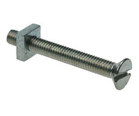 Gutter Bolts with Square Nuts - Bright Zinc Plated