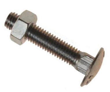 Pack 25 M10X120 Cup Square Bolt /& Nut Hexagon Carriage Coach Screw Fixing Bzp
