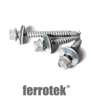 Ferrotek Hex Head Self-Drilling Screws (with Washer) - Light Section