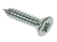 Pozi Csk Self-Tapping Screws - Bright Zinc Plated