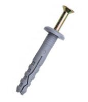 6mm x 40mm Flange Head Hammer Screws - Zinc & Yellow Passivated - Pack of 100